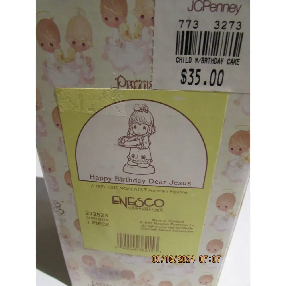 ENESCO PRECIOUS Moments happy birthday dear JESUS 1997 272523 Christian